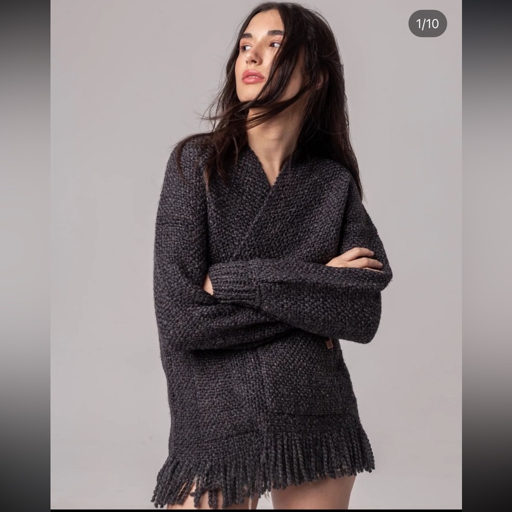 Madewell knit tasseled open cardigan